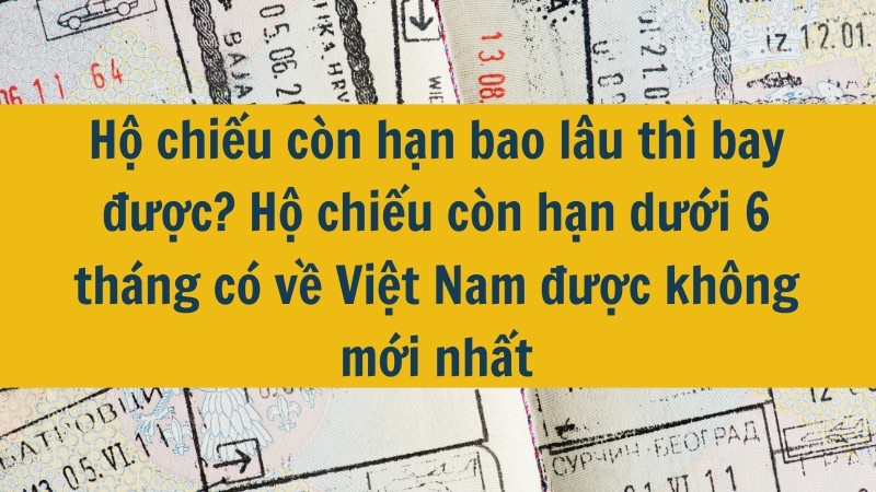 Hộ chiếu còn hạn bao lâu thì bay được? Hộ chiếu còn hạn dưới 6 tháng có về Việt Nam được không mới nhất