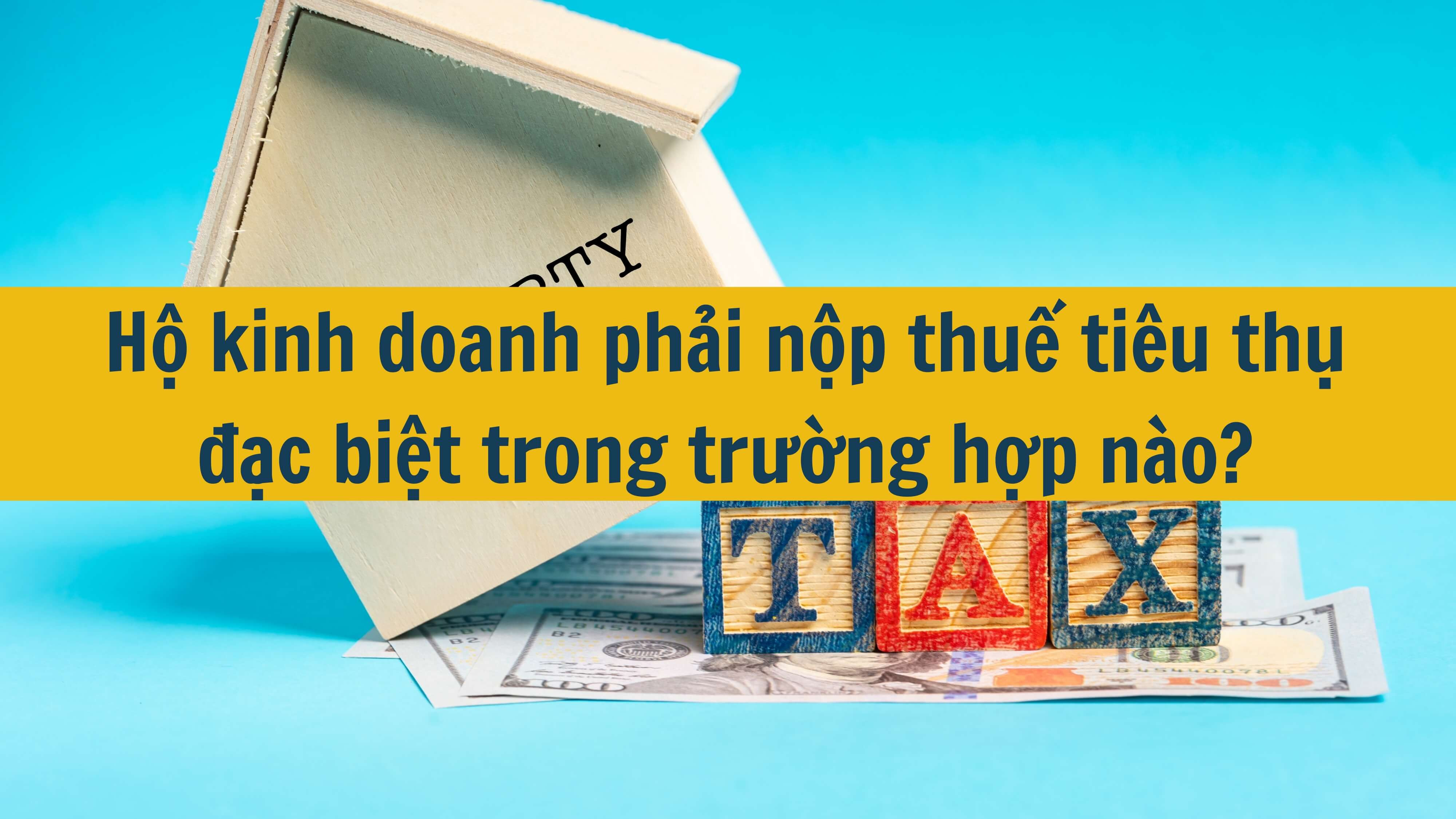 Hộ kinh doanh phải nộp thuế tiêu thụ đặc biệt trong trường hợp nào?