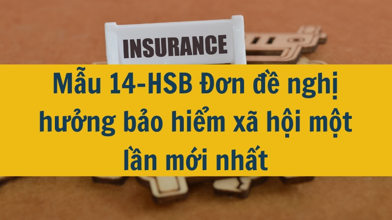 Mẫu 14-HSB Đơn đề nghị hưởng bảo hiểm x&atilde; hội một lần mới nhất