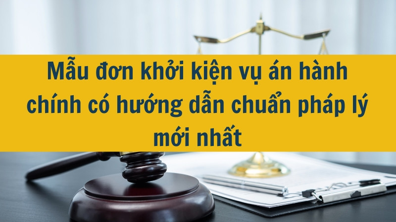Mẫu đơn khởi kiện vụ &aacute;n h&agrave;nh ch&iacute;nh c&oacute; hướng dẫn chuẩn ph&aacute;p l&yacute; mới nhất