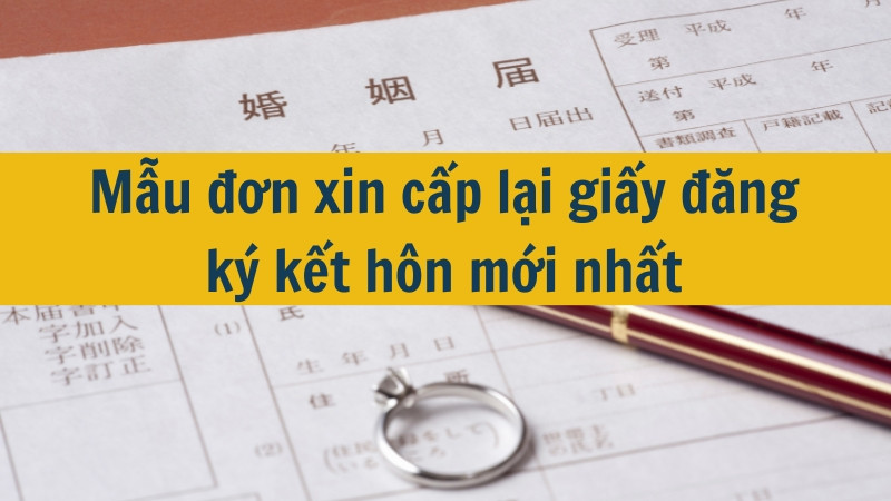 Mẫu đơn xin cấp lại giấy đăng ký kết hôn mới nhất