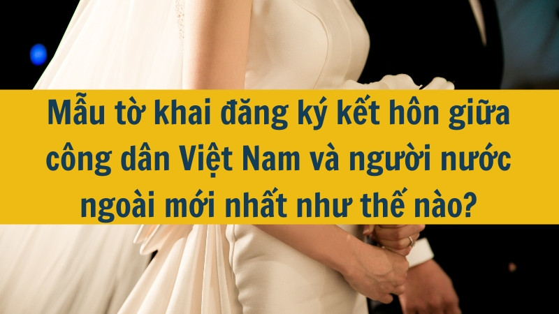 Mẫu tờ khai đăng ký kết hôn giữa công dân Việt Nam và người nước ngoài mới nhất năm 2025 như thế nào?