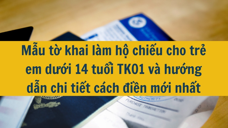 Mẫu tờ khai làm hộ chiếu cho trẻ em dưới 14 tuổi TK01 và hướng dẫn chi tiết cách điền mới nhất