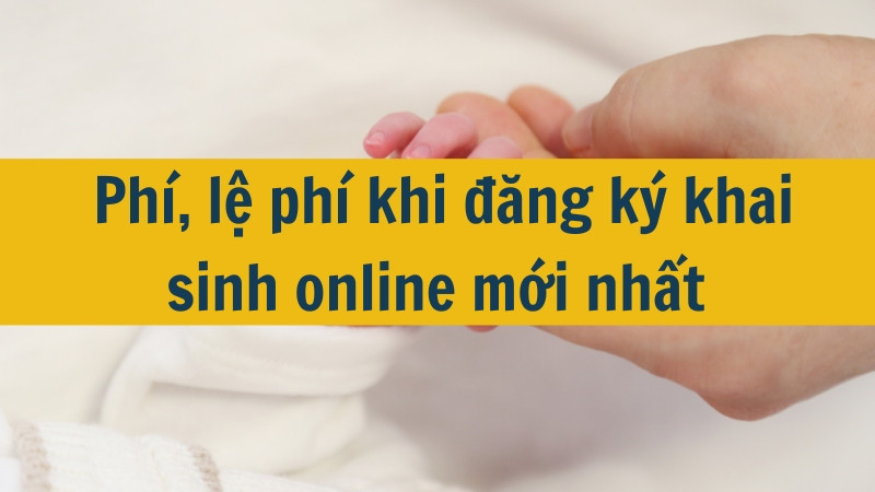 Phí, lệ phí khi đăng ký khai sinh online mới nhất