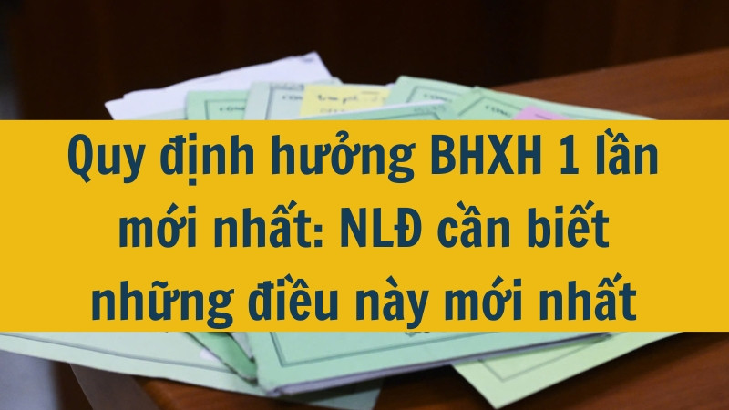 Quy định hưởng BHXH 1 lần mới nhất: NLĐ cần biết những điều n&agrave;y mới nhất