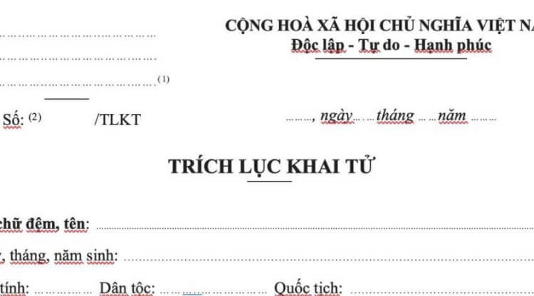 Trích lục giấy chứng tử là gì?