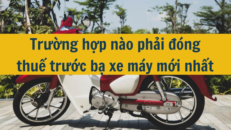 Trường hợp n&agrave;o phải đ&oacute;ng thuế trước bạ xe m&aacute;y mới nhất