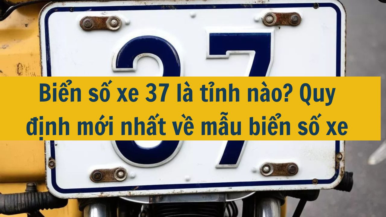 Biển số xe 37 l&agrave; tỉnh n&agrave;o? Quy định mới nhất 2025 về mẫu biển số xe (ảnh 1)