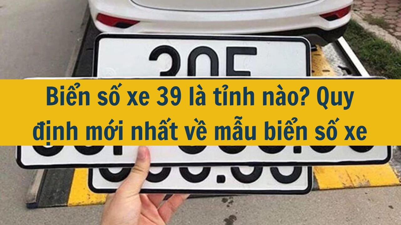 Biển số xe 39 l&agrave; tỉnh n&agrave;o? Quy định mới nhất 2025 về mẫu biển số xe (ảnh 1)