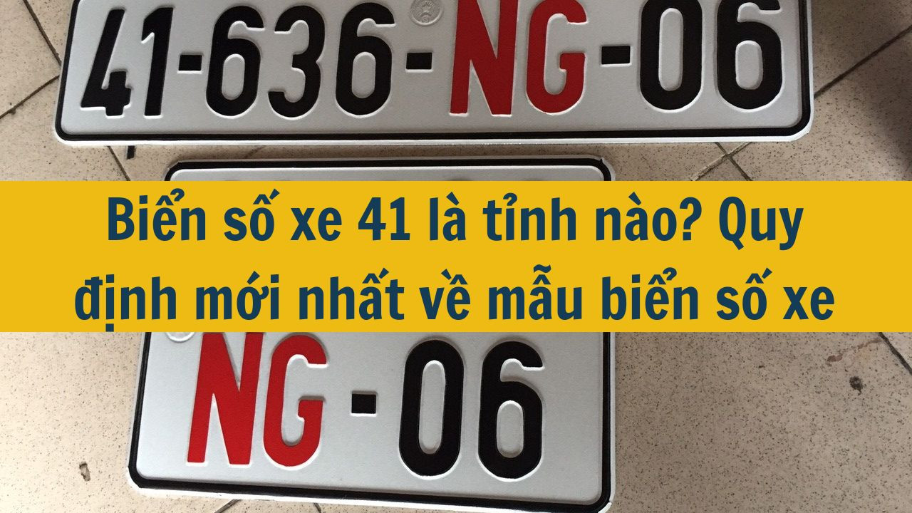 Biển số xe 41 l&agrave; tỉnh n&agrave;o? Quy định mới nhất 2025 về mẫu biển số xe (ảnh 1)