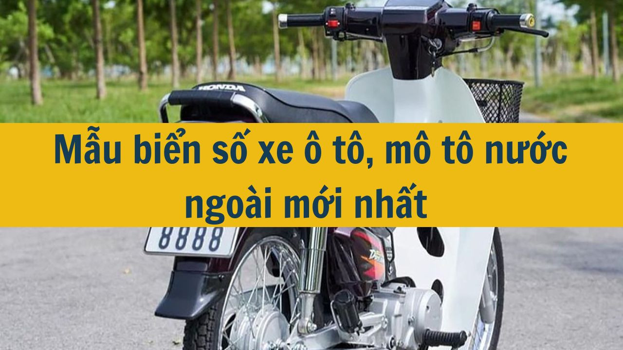 Mẫu biển số xe &ocirc; t&ocirc;, m&ocirc; t&ocirc; nước ngo&agrave;i mới nhất 2025 (ảnh 1)