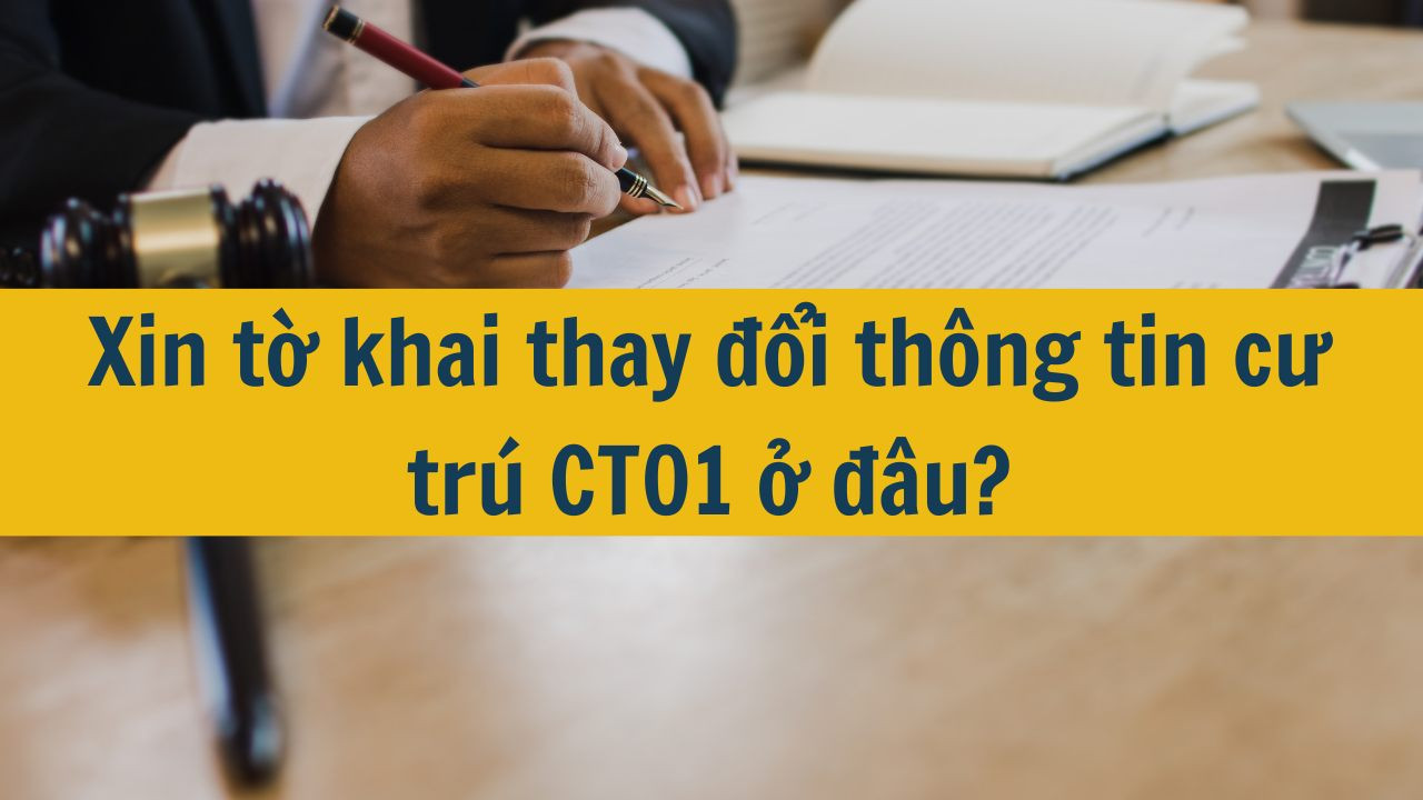 Xin tờ khai thay đổi th&ocirc;ng tin cư tr&uacute; CT01 ở đ&acirc;u năm 2025?