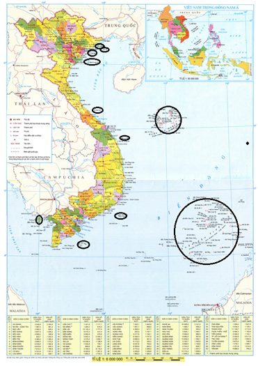 Hãy xác định trên bản đồ các huyện đảo (ảnh 1)