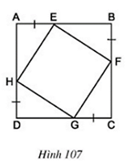 Cho hình 107, trong đó ABCD là hình vuông (ảnh 1)