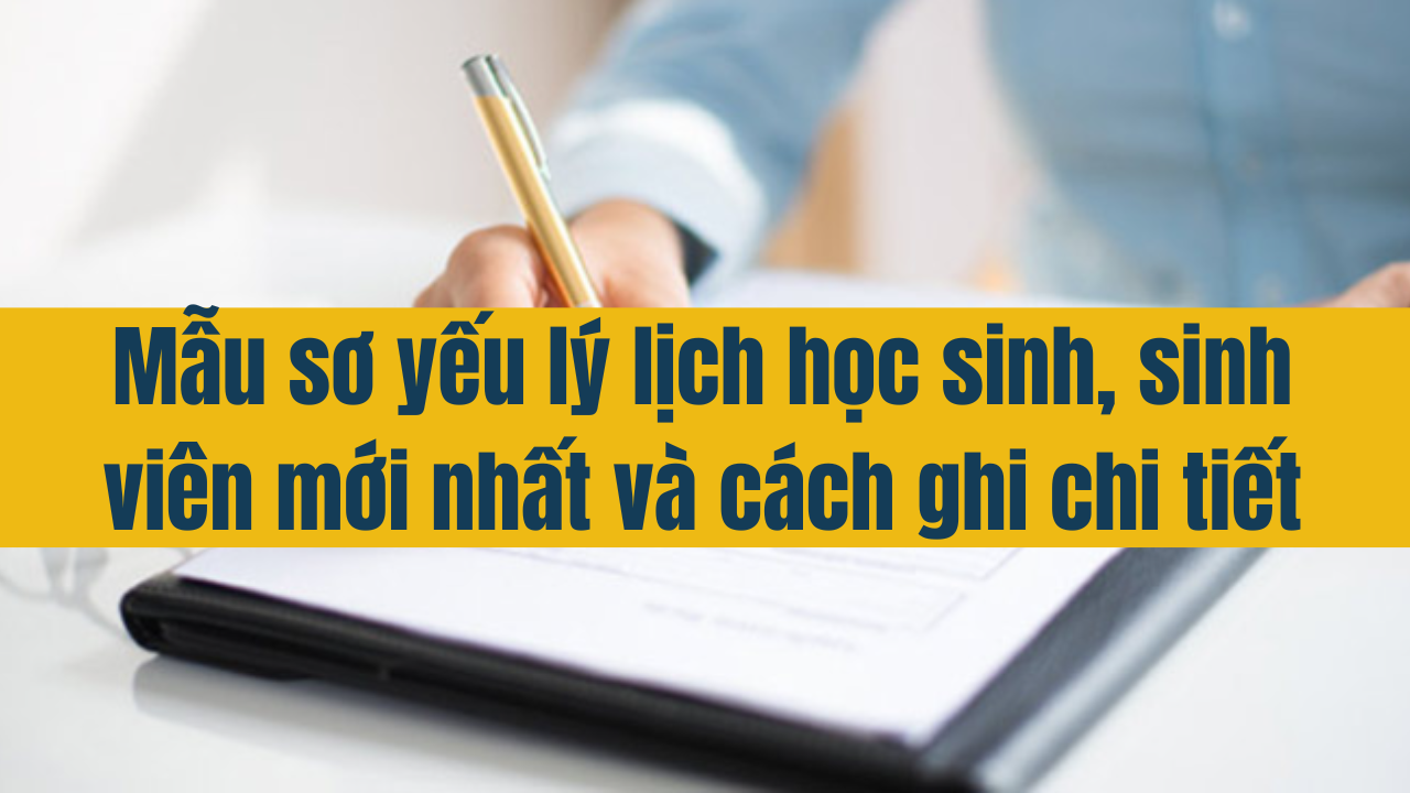 Mẫu sơ yếu lý lịch học sinh, sinh viên mới nhất 2025 và cách ghi chi tiết