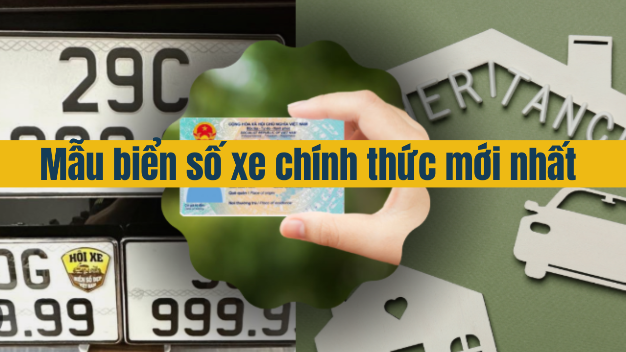 Mẫu biển số xe chính thức mới nhất từ 2025