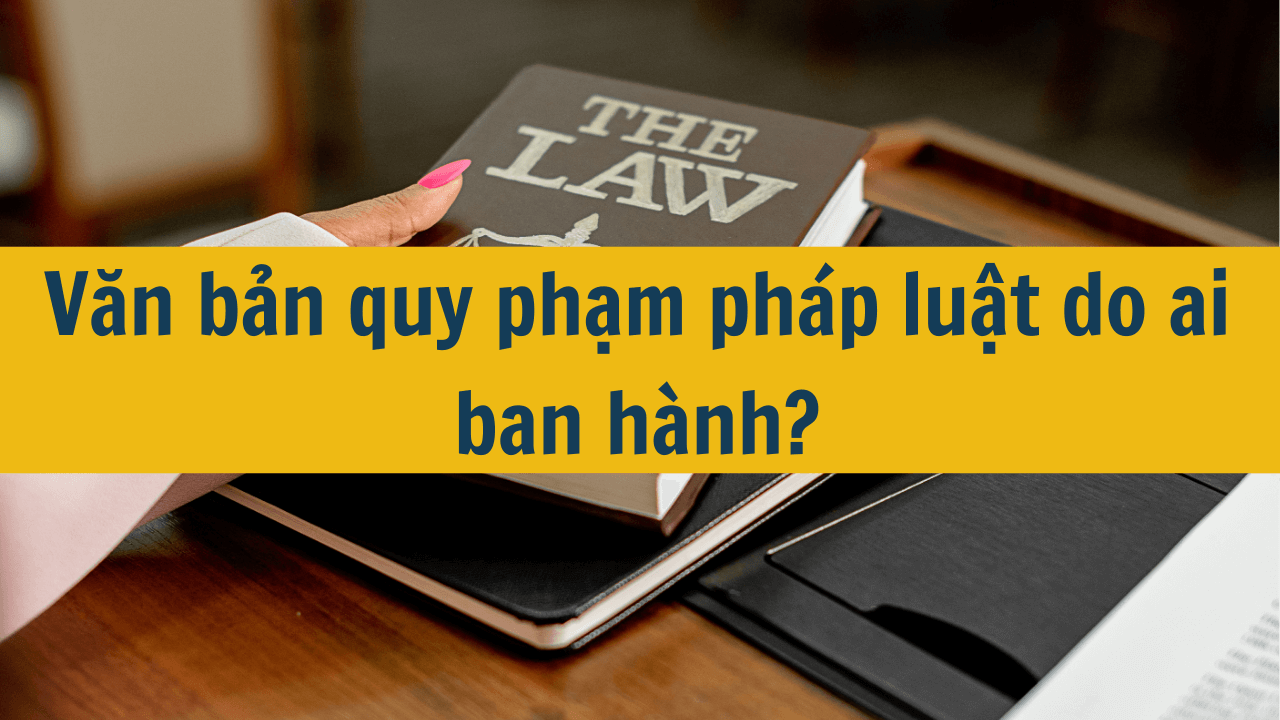 Văn bản quy phạm pháp luật do ai ban hành?