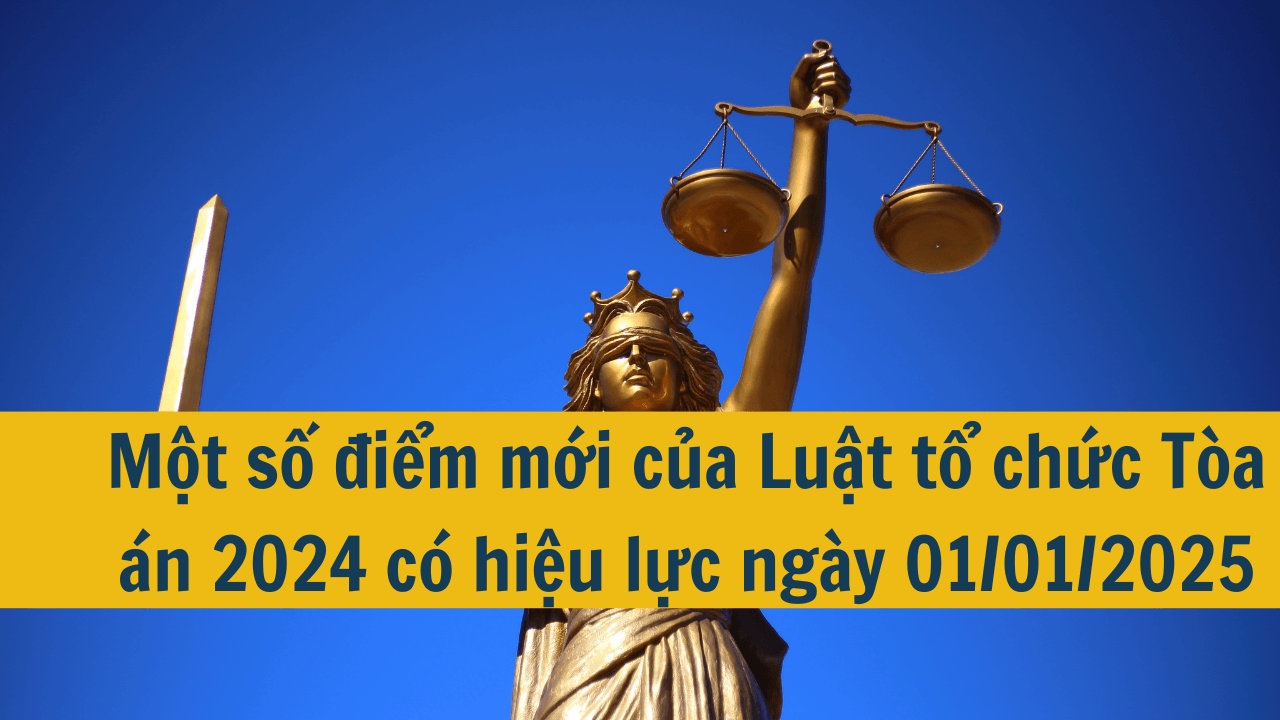 Một số điểm mới của Luật tổ chức Tòa án 2024 có hiệu lực ngày 01/01/2025