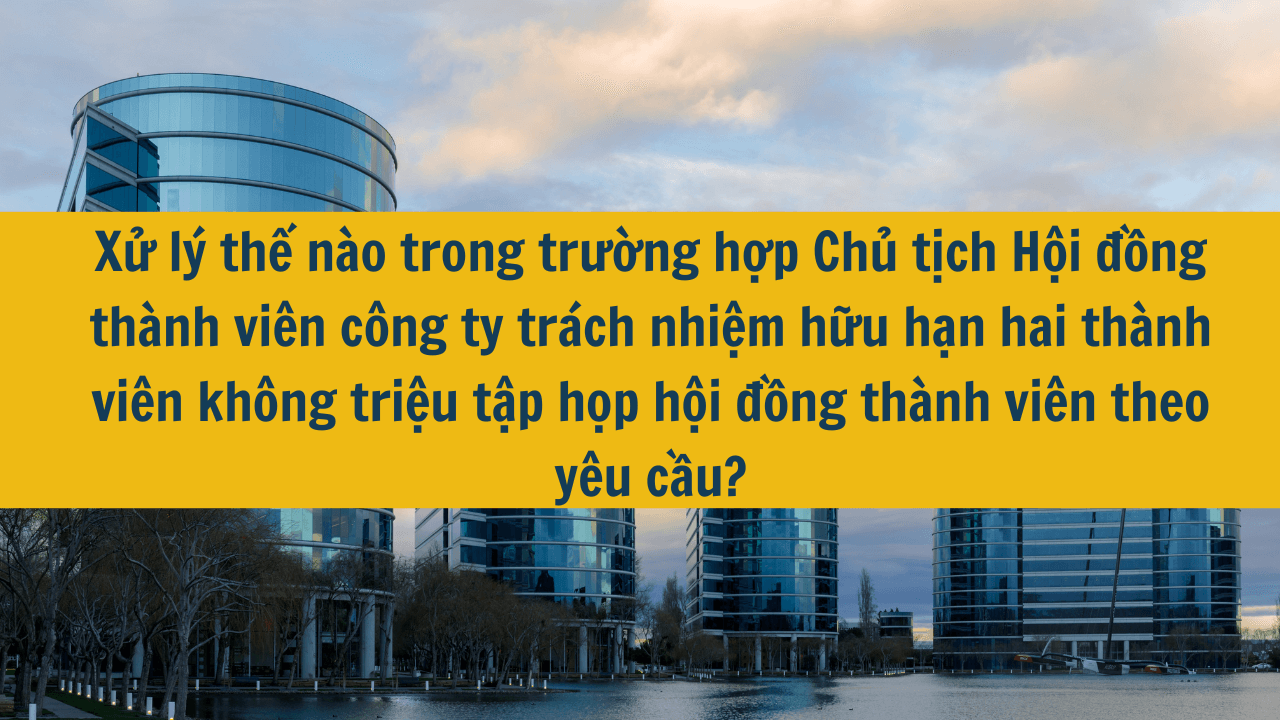 Xử lý thế nào trong trường hợp Chủ tịch Hội đồng thành viên công ty trách nhiệm hữu hạn hai thành viên không triệu tập họp hội đồng thành viên theo yêu cầu?