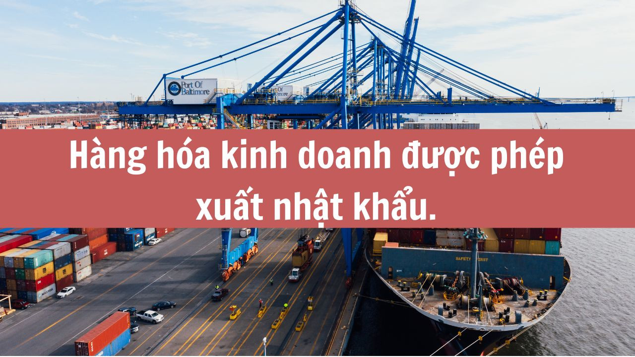 Hàng hóa kinh doanh được phép xuất nhật khẩu.