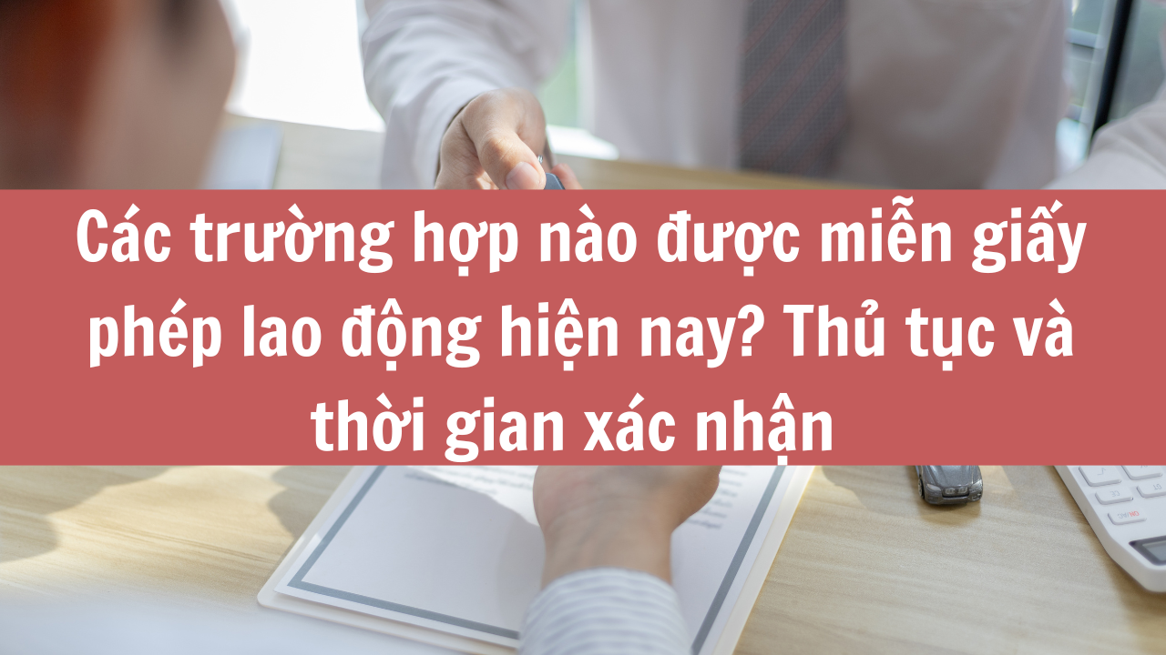 Các trường hợp nào được miễn giấy phép lao động hiện nay? Thủ tục và thời gian xác nhận 