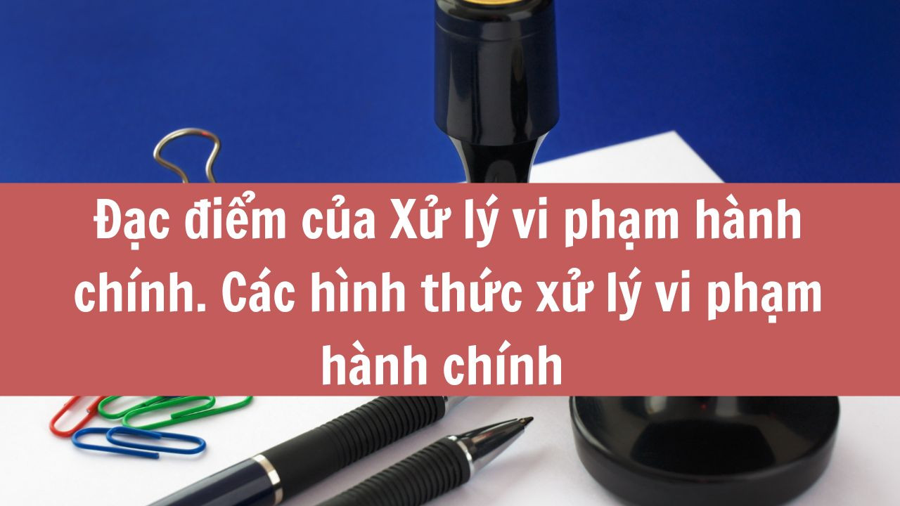 Đặc điểm của Xử lý vi phạm hành chính. Các hình thức xử lý vi phạm hành chính