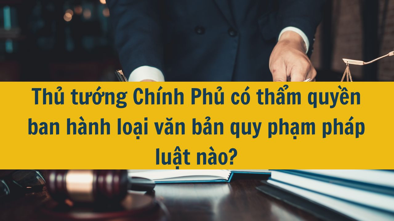 Thủ tướng Chính Phủ có thẩm quyền ban hành loại văn bản quy phạm pháp luật nào?