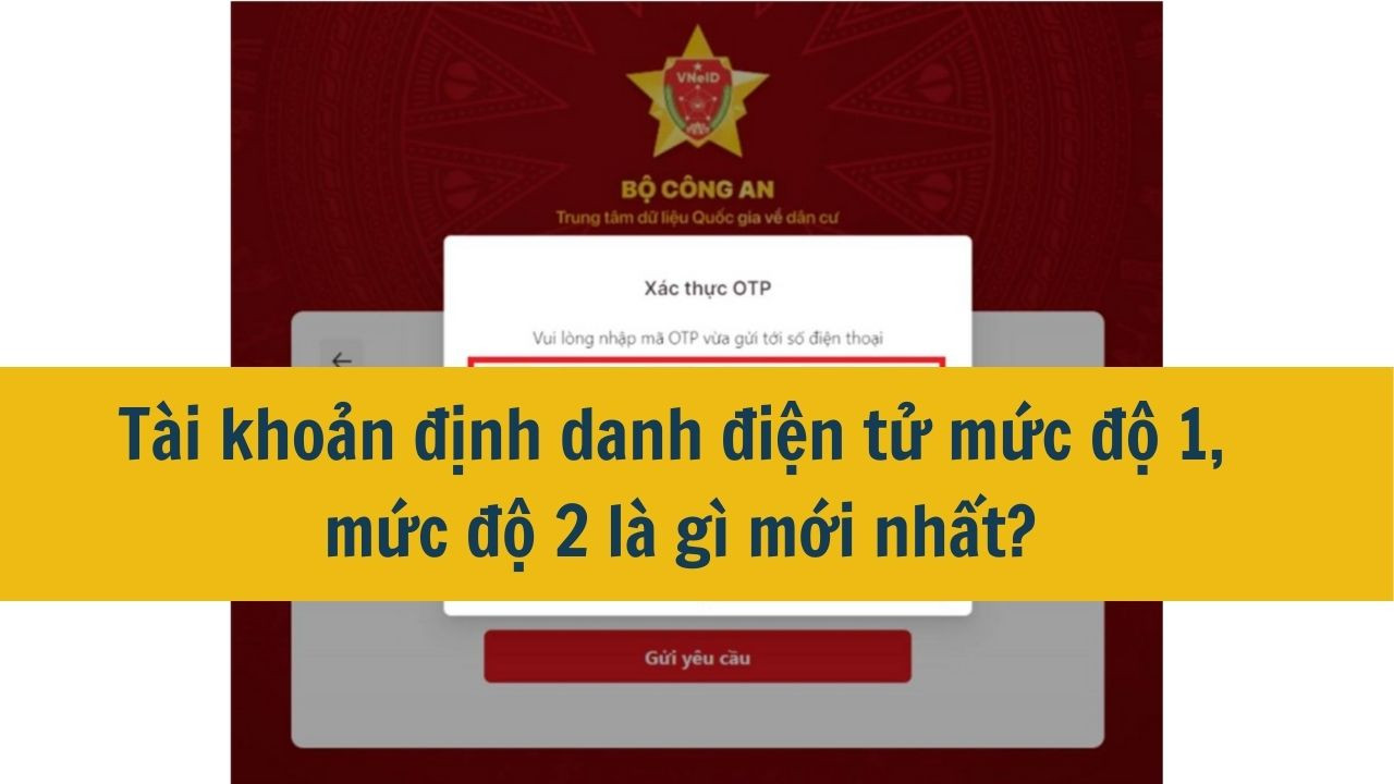 Tài khoản định danh điện tử mức độ 1, mức độ 2 là gì