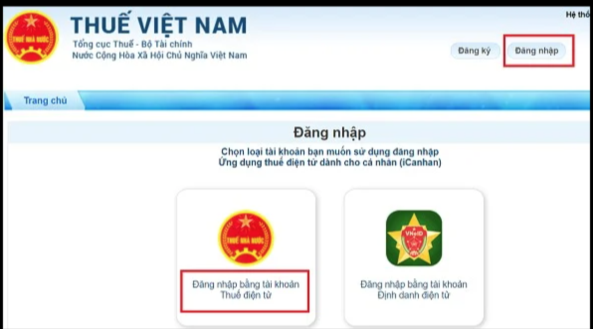 Truy cập website https://canhan.gdt.gov.vn/