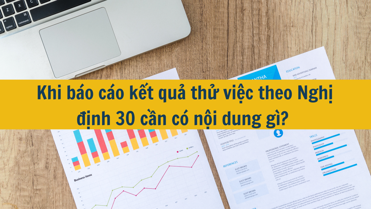 Khi báo cáo kết quả thử việc theo Nghị định 30 cần có nội dung gì? 