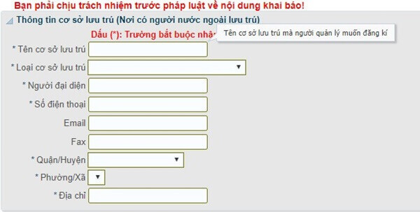 Đăng nhập để kê khai thông tin