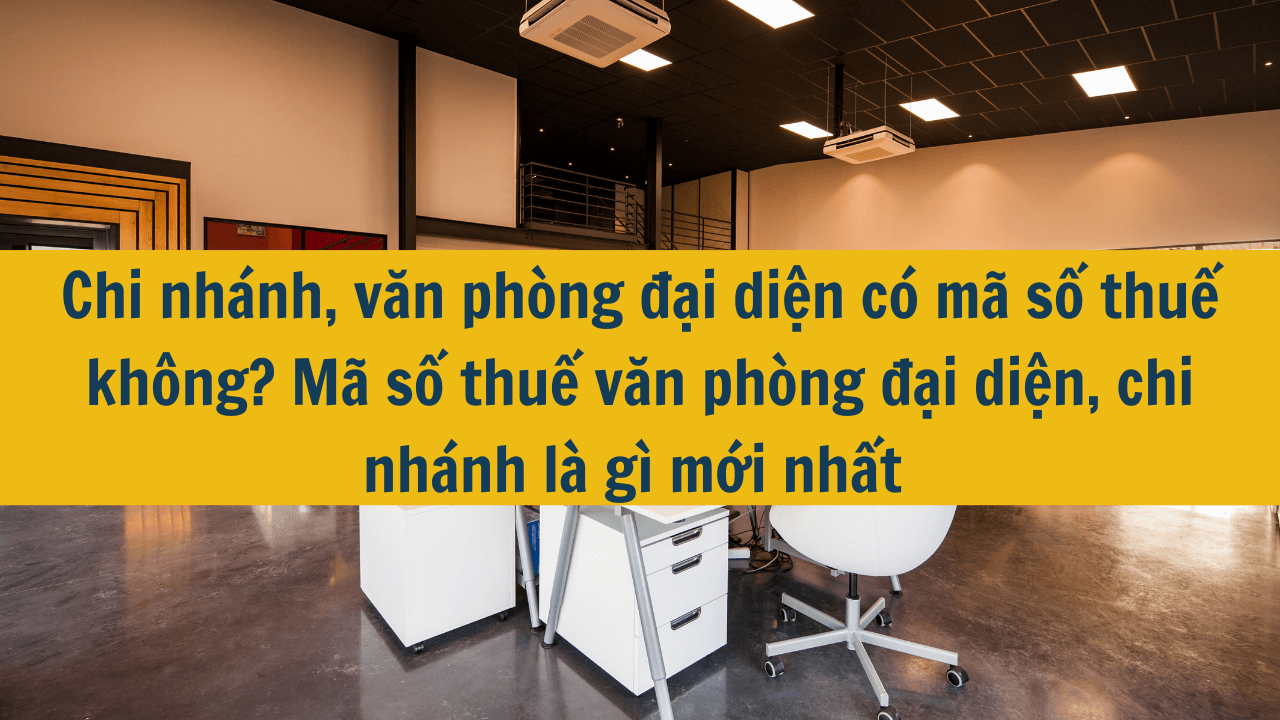 Chi nhánh, văn phòng đại diện có mã số thuế không? Mã số thuế văn phòng đại diện, chi nhánh là gì mới nhất