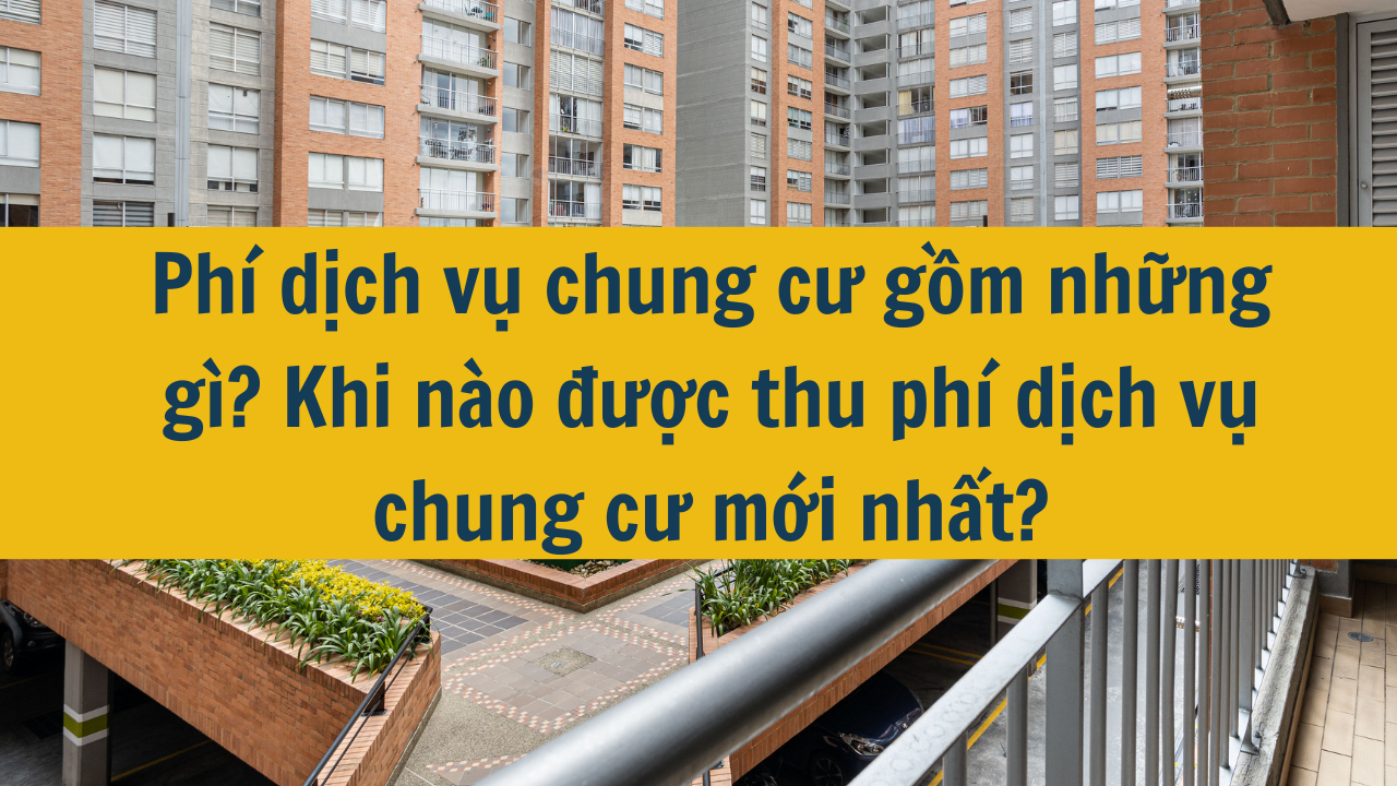 Phí dịch vụ chung cư gồm những gì? Khi nào được thu phí dịch vụ chung cư mới nhất năm 2024?