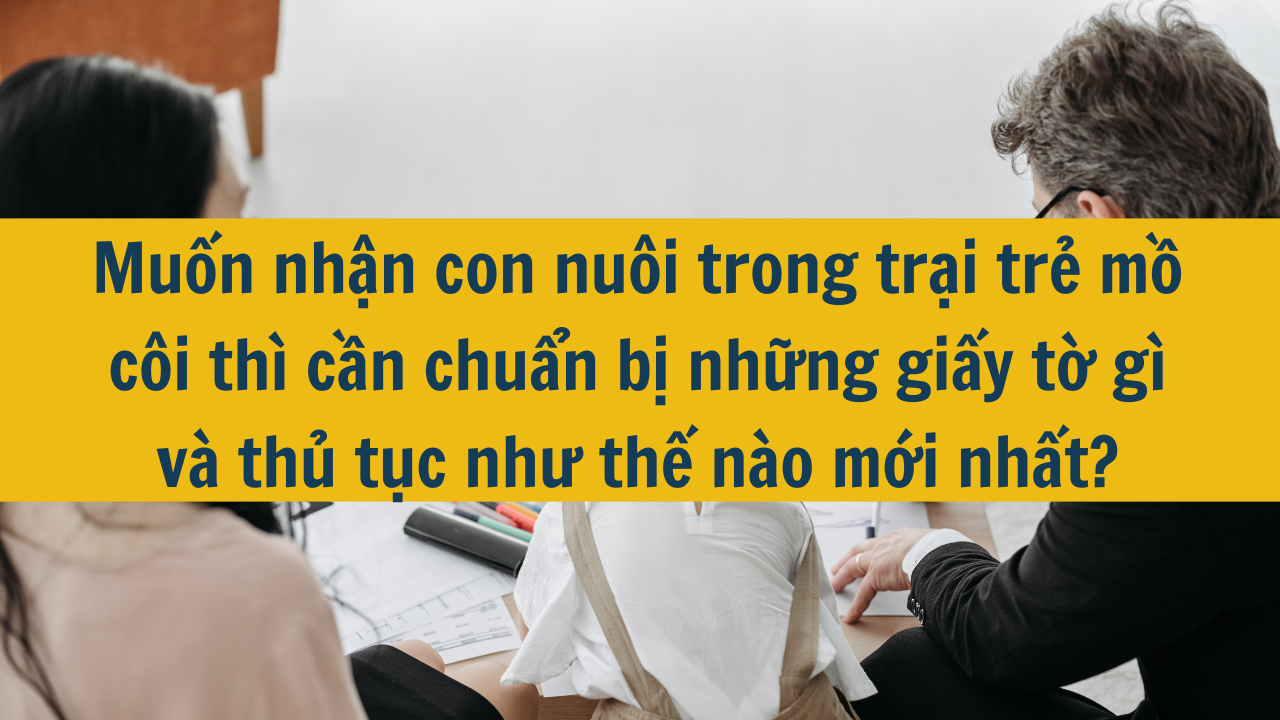 Muốn nhận con nuôi trong trại trẻ mồ côi thì cần chuẩn bị những giấy tờ gì và thủ tục như thế nào mới nhất 2025?