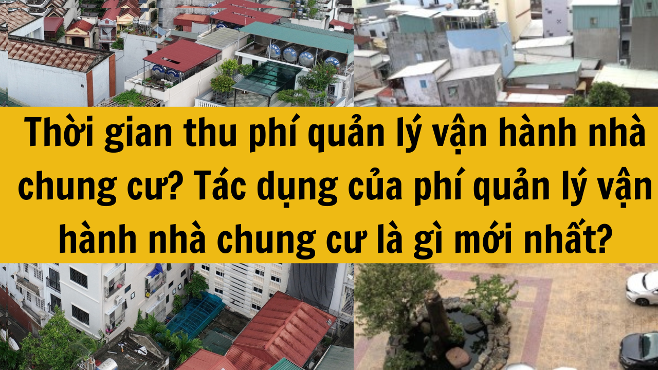 Thời gian thu phí quản lý vận hành nhà chung cư? Tác dụng của phí quản lý vận hành nhà chung cư là gì mới nhất năm 2024?