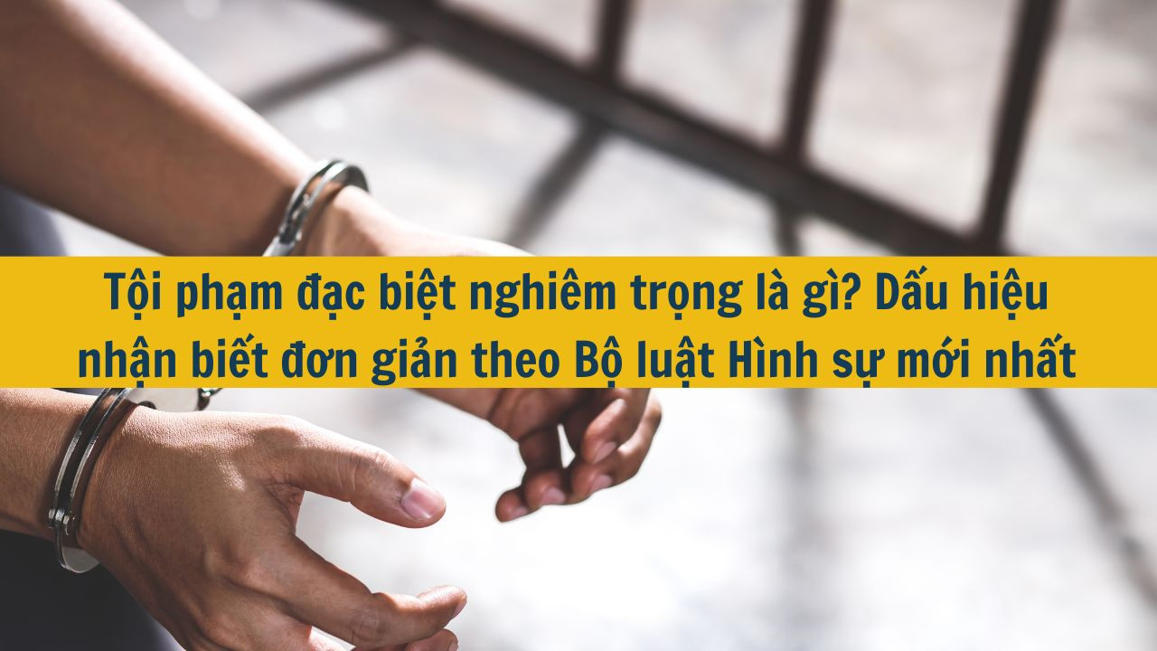 Tội phạm đặc biệt nghi&ecirc;m trọng l&agrave; g&igrave;? Dấu hiệu nhận biết đơn giản theo Bộ luật H&igrave;nh sự mới nhất 2025