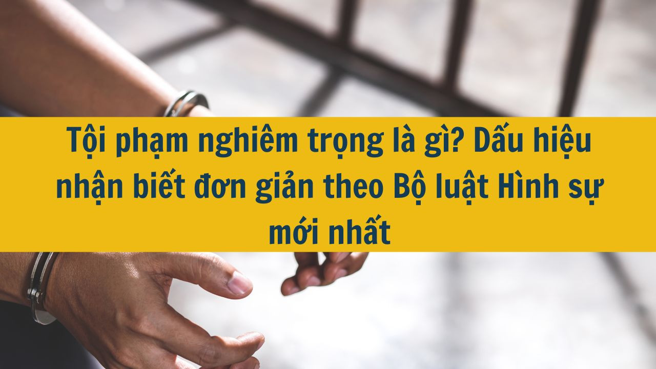 Tội phạm nghi&ecirc;m trọng l&agrave; g&igrave;? Dấu hiệu nhận biết đơn giản theo Bộ luật H&igrave;nh sự mới nhất 2025