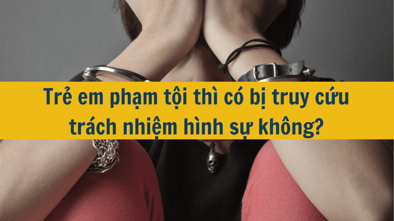 Trẻ em phạm tội thì có bị truy cứu trách nhiệm hình sự không?