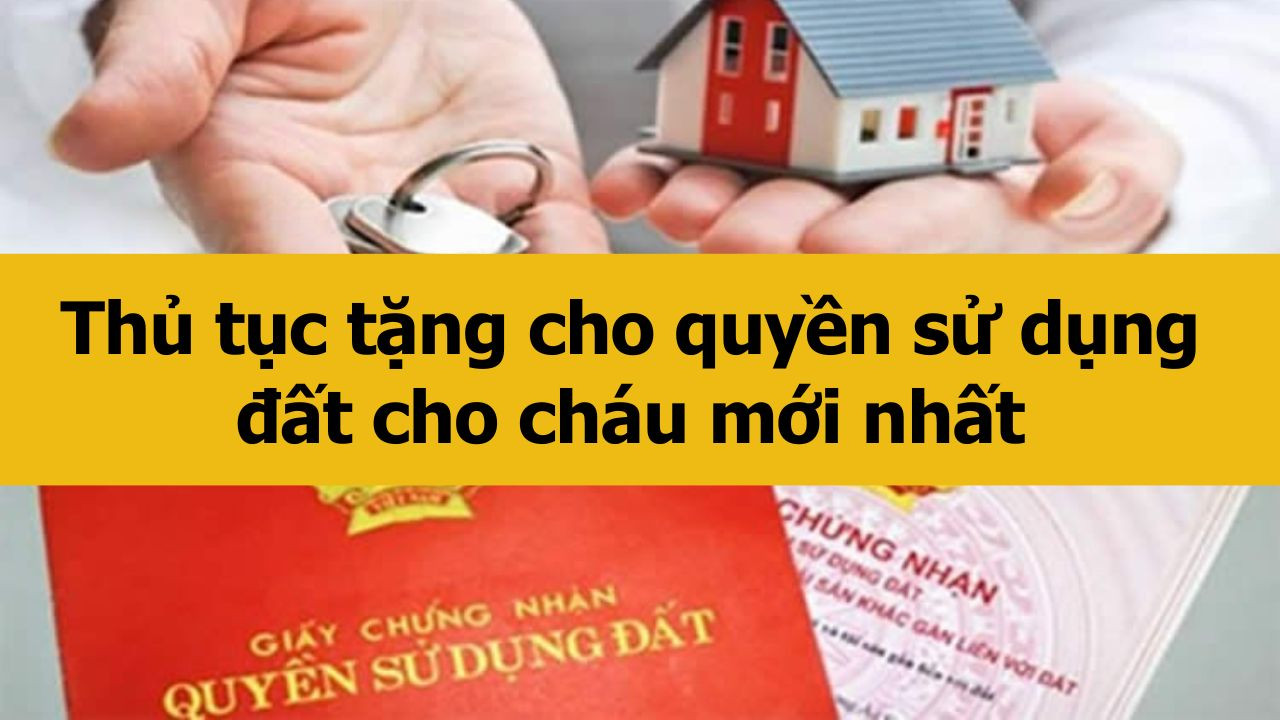 Thủ tục tặng cho quyền sử dụng đất cho cháu mới nhất 2025