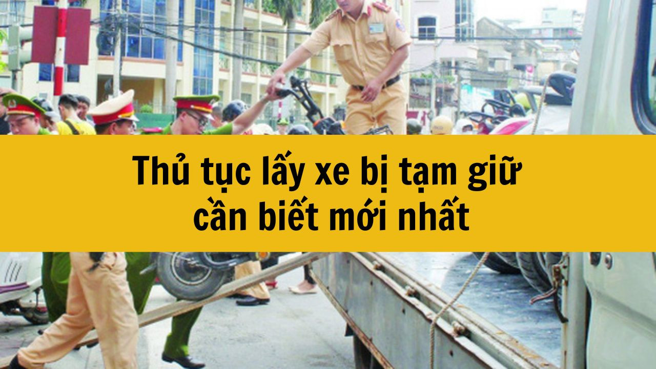 Thủ tục lấy xe bị tạm giữ cần biết mới nhất 2025
