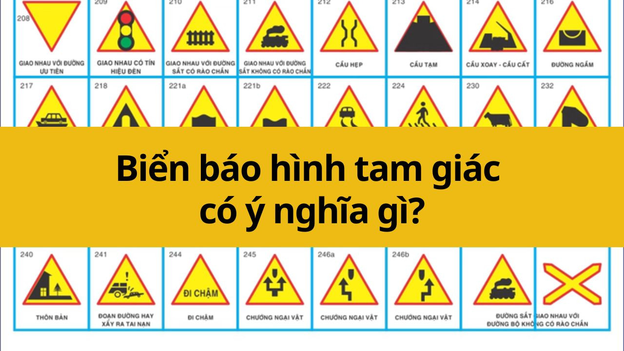 Biển báo hình tam giác có ý nghĩa gì?