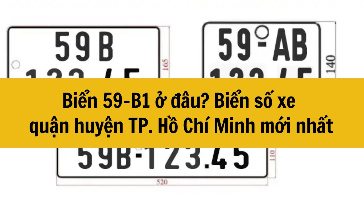 Biển 59-B1 ở đâu? Biển số xe quận huyện TP. Hồ Chí Minh mới nhất 2025