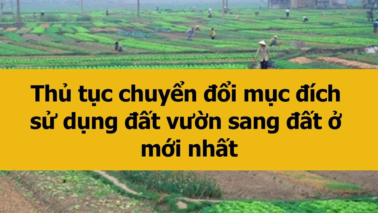 Thủ tục chuyển đổi mục đích sử dụng đất vườn sang đất ở mới nhất 2025