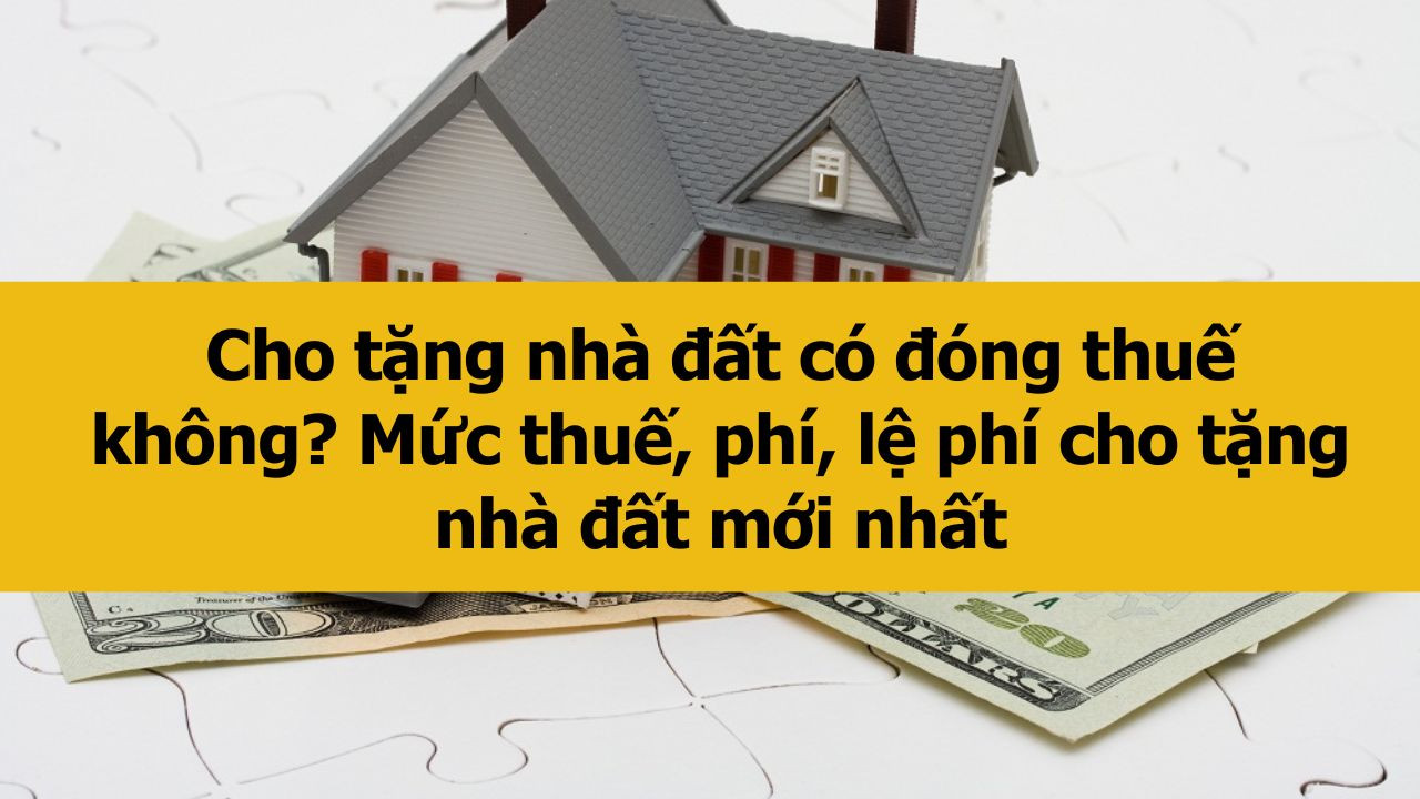 Cho tặng nhà đất có đóng thuế không? Mức thuế, phí, lệ phí cho tặng nhà đất mới nhất 2025