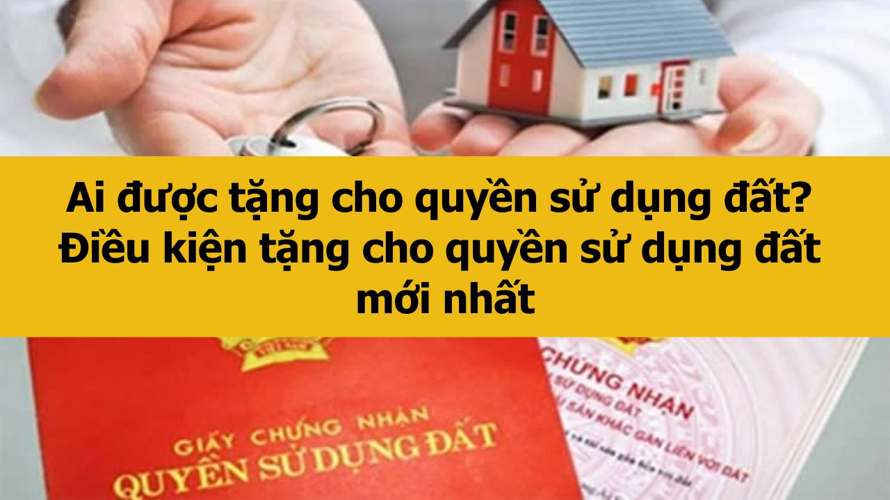 Ai được tặng cho quyền sử dụng đất? Điều kiện tặng cho quyền sử dụng đất mới nhất 2025