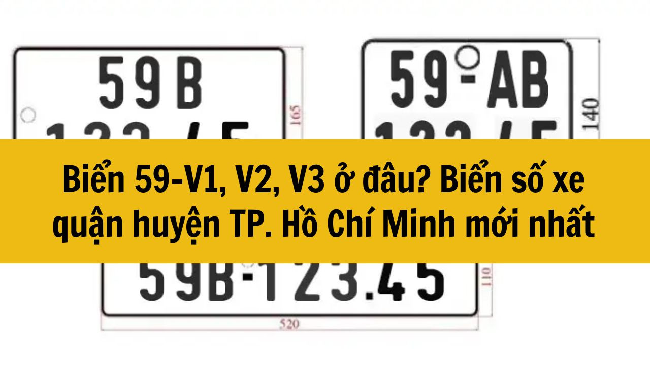 Biển 59-V1, V2, V3 ở đâu? Biển số xe quận huyện TP. Hồ Chí Minh mới nhất 2025