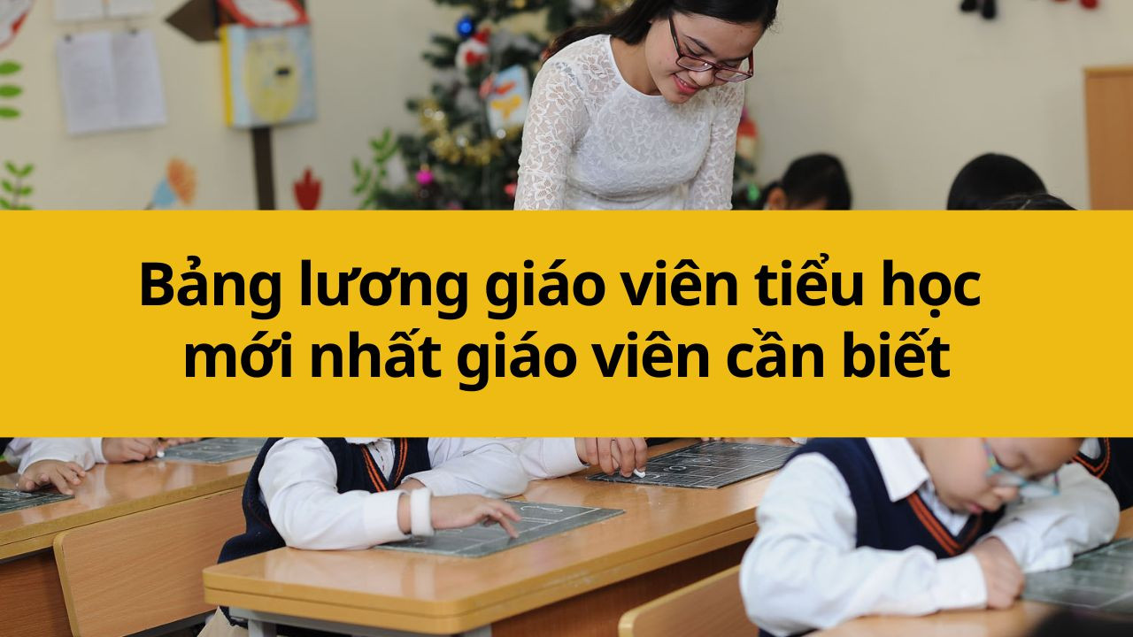 Bảng lương giáo viên tiểu học mới nhất 2025 giáo viên cần biết