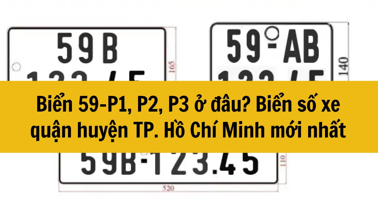 Biển 59-P1, P2, P3 ở đâu? Biển số xe quận huyện TP. Hồ Chí Minh mới nhất 2025