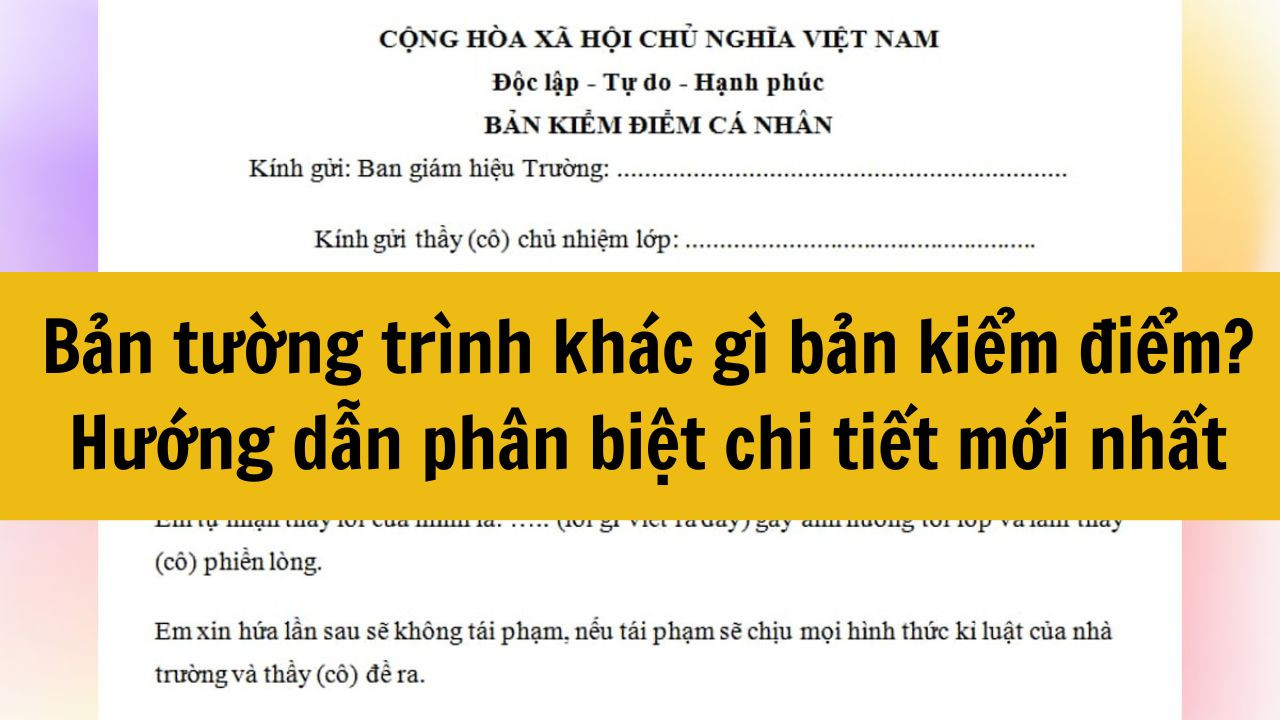 Bản tường tr&igrave;nh kh&aacute;c g&igrave; bản kiểm điểm? Hướng dẫn ph&acirc;n biệt chi tiết mới nhất 2025