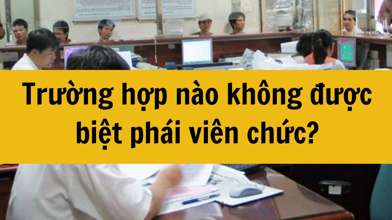 Trường hợp n&agrave;o kh&ocirc;ng được biệt ph&aacute;i vi&ecirc;n chức mới nhất 2025?